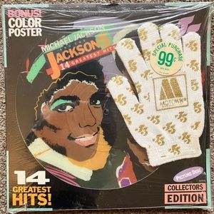 Sealed mint condition JACKSON 5 MICHAEL JACKSON VINYL WITH GLOVE & POSTER